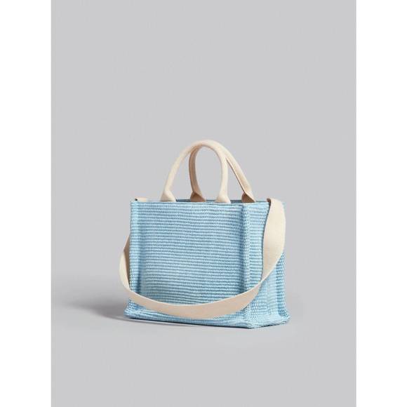 NEW MARNI basket tote bag in lightblue - Picture 3 of 5
